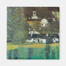 Slottkammare på Attersee II av Gustav Klimt Magneter För Kylskåp