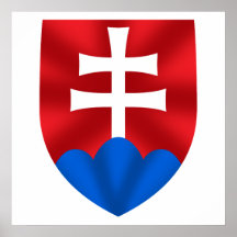 Slovakien emblem för Slovaks Print