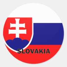 Slovakien Roundel kvalitets- flagga Runda Klistermärken