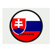 Slovakien Roundel kvalitets- flagga Vykort