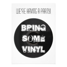 Slumpmässigt KOMMA MED NÅGON VINYLpartyinbjudan