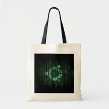 Slutlig grön Linux Tote Bags