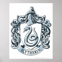 Slytherin vapensköldblått affisch