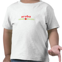 Småbarn Aruba design med medborgareflaggainslag T-shirt
