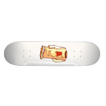 Småbarnnighgown med nallen skateboard