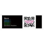 Smalan QR kodifierar visitkortar