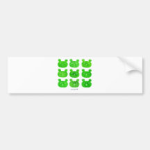 smile bear green バンパーステッカー