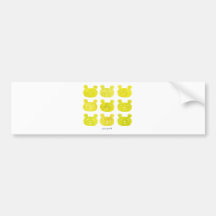 smile bear yellow バンパーステッカー