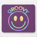 Smiley face Groovy Retro Mousepad Mus Mattor