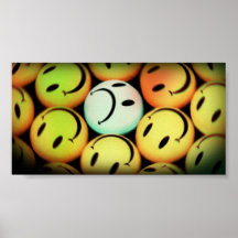Smiley face med den olyckliga ansikteaffischen