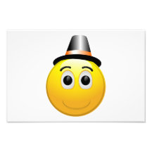 Smiley face med hatten foton