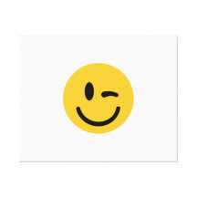 Smiley faceblink canvasduk med gallerikvalitet 