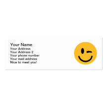 Smiley faceblink visitkort mall