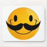 Smiley med mustasch musmatta