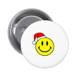 Smiley (Santa hatt) Knapp