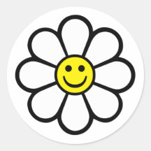 Smileydaisy Runda Klistermärken