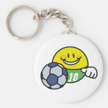 Smileyfotboll Nyckel Ring