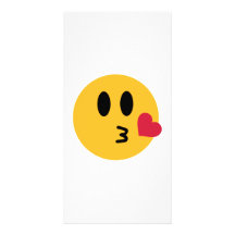 Smileyhjärtakyss Skräddarsydda Fotokort