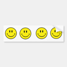 Smileylyckaansikte Bildekal