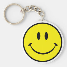 Smileylyckaansikte Nyckelring