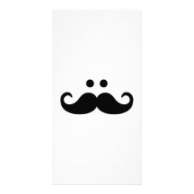 Smileymustaschansikte Anpassingsbara Fotokort
