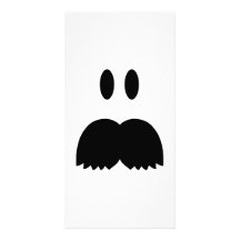Smileymustaschansikte Foto Kort