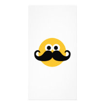 Smileymustaschansikte Foto Kort