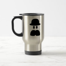 Smileymustaschhatt Kaffe Mugg