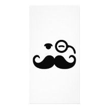 Smileymustaschmonocle Skräddarsydda Fotokort