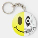 Smileyskalle Keychain Nyckel Ring