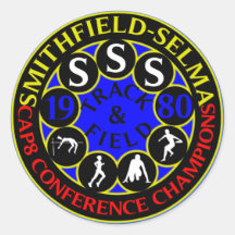 Smithfield-Selma 1980 spårar mästare Rund Klistermärke