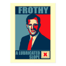 Smord Santorum Frothy sluttar satir Vykort