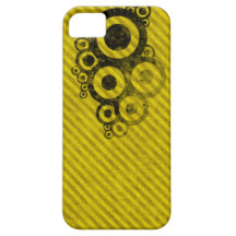 Smutsa ner för det Crcles för gul Grunge iPhonen d iPhone 5 Case-Mate Fodral