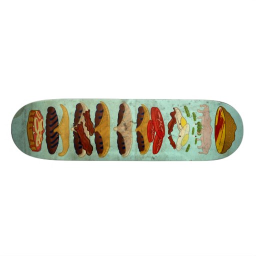 Smutsa ner hamburgaren med speciell sås skateboards