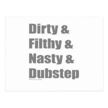 Smutsa ner & nedsmutsad & Grimey & Dubstep Vykort