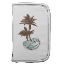 snäckskal och palmtree 1 blått organizer