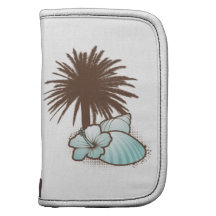 Snäckskal och palmtree 3 blått organizer