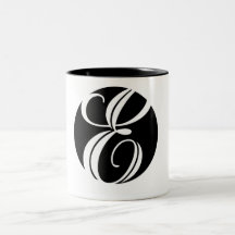 Snazzy initialt E Kaffe Muggar