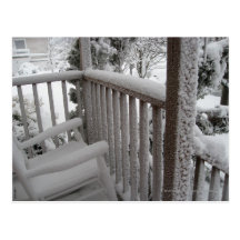 Snö på farstubron vykort