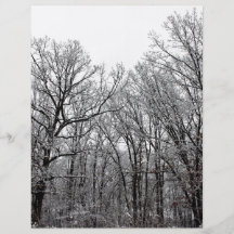 Snö på träd flygblad