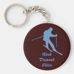 Snö skidar Keychain Nyckel Ring