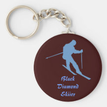 Snö skidar Keychain Nyckel Ring