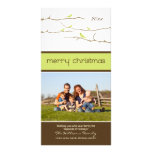 Snöfågelgod jul Photocard (limefrukt) Hälsningskort Med Foto