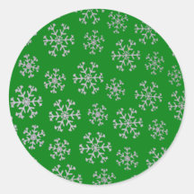 Snoflakes Rund Klistermärke