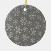 Snöflingorjulgranprydnad (silver) julgranskula