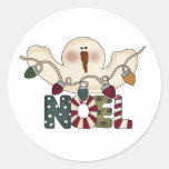 Snögubbe Noel Klistermärken