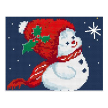 Snögubbe Vykort