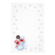 Snögubbejulbrevpapper