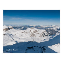 Snöig berg landskap vykortet. Schweitz