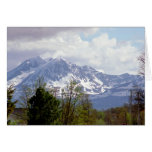 Snöig berghälsningkort